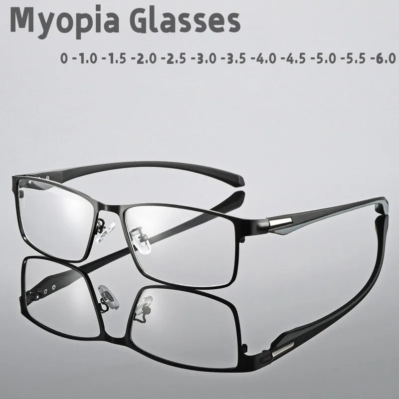 Óculos de grau TR90 para miopia, estilo vintage, masculinos